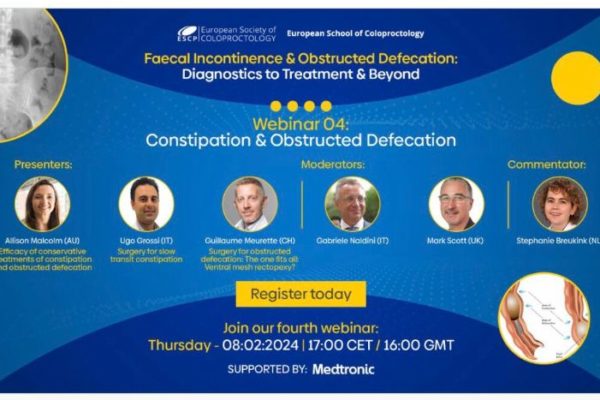 Moderatore nel workshop Internazione ESCP – Fecal incontinence and obstructed defecation